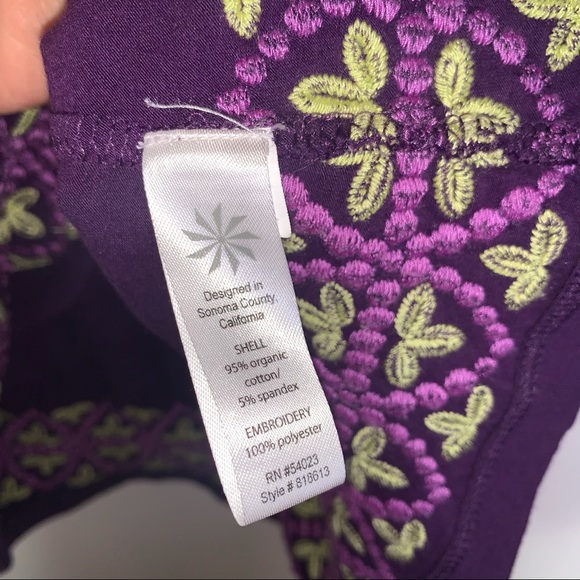 LIKE NEW! Athleta Yantra Surya Organic Embroidered Tank Top - Picture 9 of 12